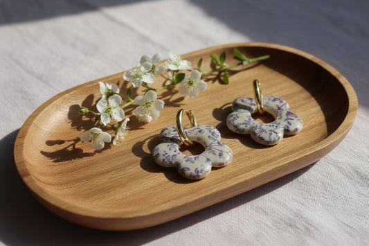 Floral Hoops in with Lavender Flowers