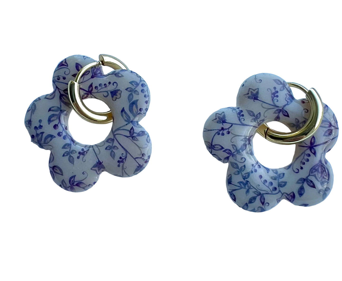 Floral Hoops in with Lavender Flowers