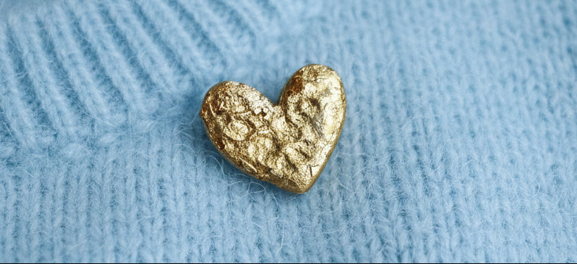 Little Hammered Gold Brooch Pin