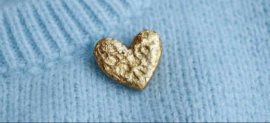 Little Hammered Gold Brooch Pin