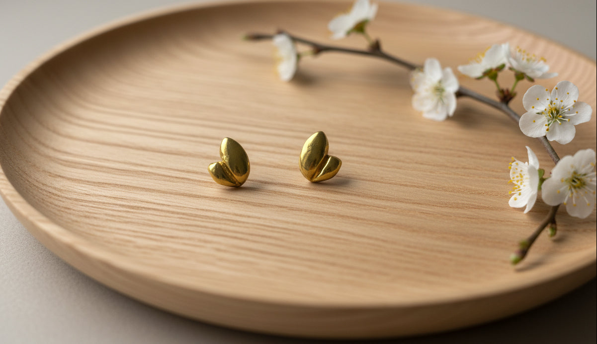 Gold Color Flower Stud